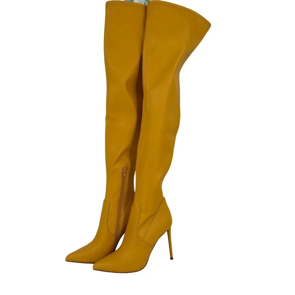 Steve Madden Women's Yellow Viktory Over-The-Knee Boots New without tags Size 6